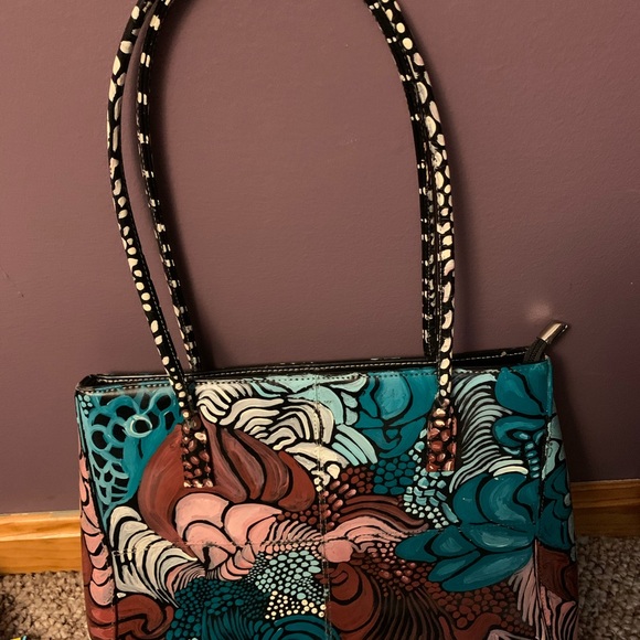 Handbags - Hand painted, one of a kind, leather purse!